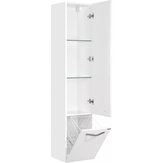 Пенал подвесной Акватон Ария 34 см с корзиной 1A134403AA010 - фото, картинка 4 Пенал подвесной Акватон Ария 34 см с корзиной 1A134403AA010 - фото 4