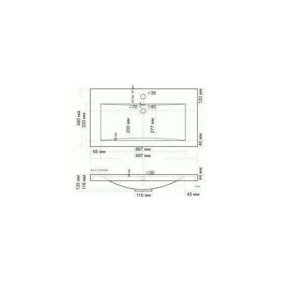 Тумба напольная с раковиной Art&Max FAMILY-M-1000-3C-PIA-HG 100 см, дуб харбор золотой - фото 4