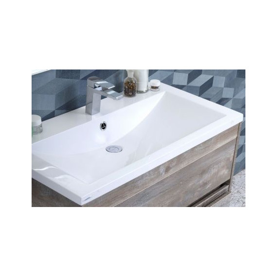 Тумба подвесная с раковиной Art&Max Family-M-580-2C-SO-HC 58 см, угольный камень - фото 3