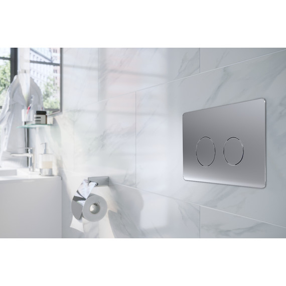 Кнопка смыва Azario AZ-8200-0083/AZ-P57-0110, хром матовый - фото, картинка 2 Кнопка смыва Azario AZ-8200-0083/AZ-P57-0110, хром матовый - фото 2