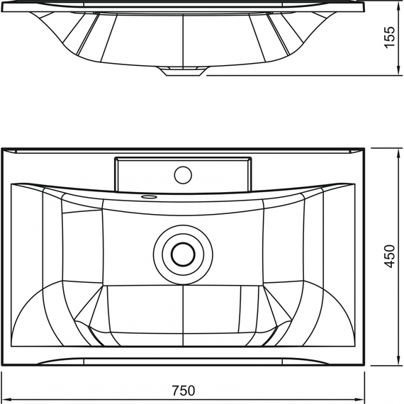 Тумба подвесная с раковиной Art&Max AM-Bianchi-750-2C-SO-OM 75 см, эмаль оливковый матовый, Цвет фасада: зелёный - фото 5