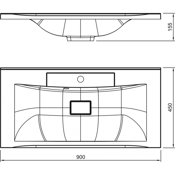 Тумба подвесная с раковиной Art&Max AM-Bianchi-900-2C-SO-CM 90 см, эмаль капучино матовый, Цвет фасада: бежевый - фото 5