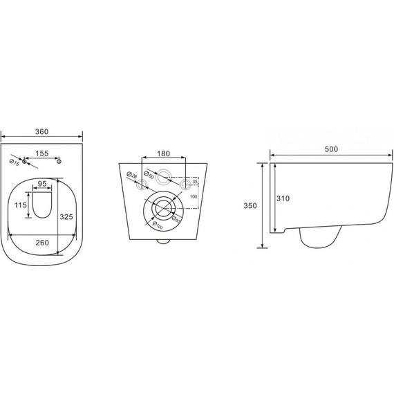 Унитаз подвесной безободковый Art&Max Monza AM232CHR - фото 2