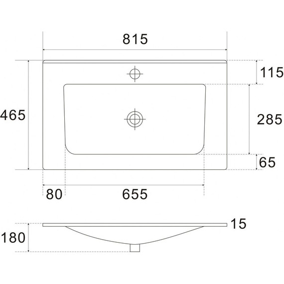 Тумба подвесная с раковиной Art&Max AM-Platino-800-2C-SO-BL-Cer 80 см, белый глянцевый - фото 3