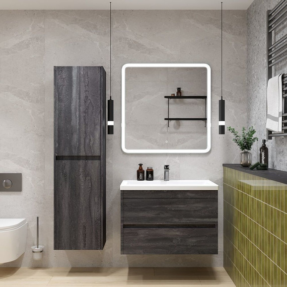 Пенал подвесной Art&Max Family-M-1500-2A-SO-IS 40 см, железный камень - фото 4