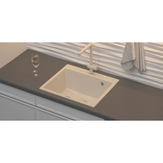 Кухонная мойка Point Бинга 60 PN3003BG, светло-серый, Цвет производителя: светло-бежевый - фото 3