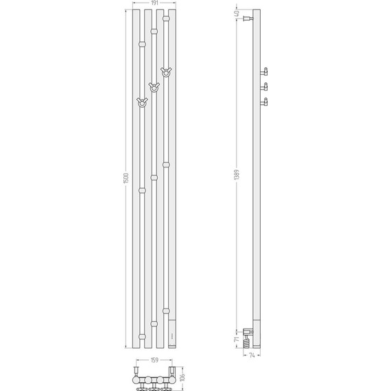 Полотенцесушитель электрический Сунержа Кантата 3.0 П4 1500x159 мм R 03-5847-1516, золото - фото 5