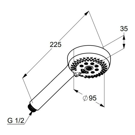 Ручной душ Kludi Logo 3S 6830039-00, черный - фото 2