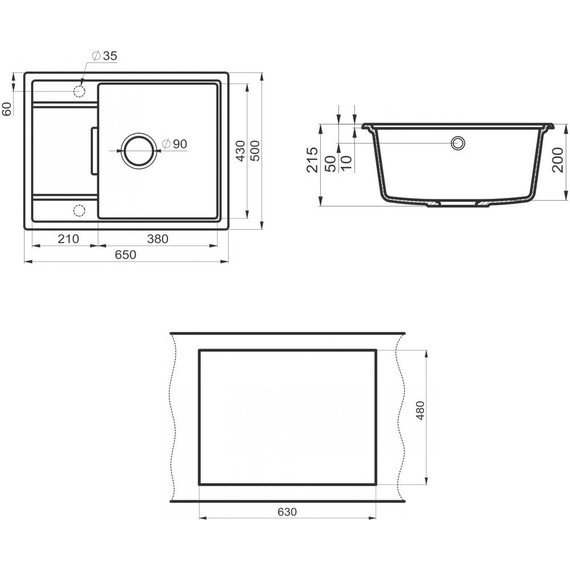 Кухонная мойка Point Стил 65 PN3009BG, светло-бежевый, Цвет производителя: светло-бежевый - фото 3