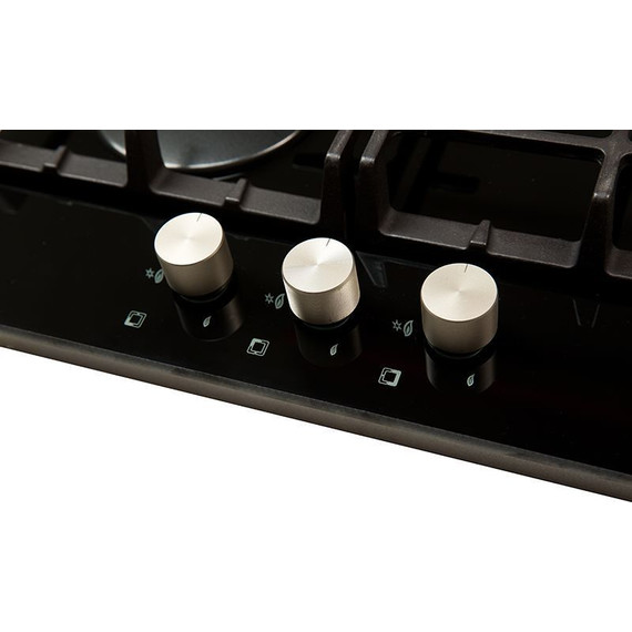 Газовая варочная поверхность Oasis P-3GBT (чёрное стекло) - фото 2