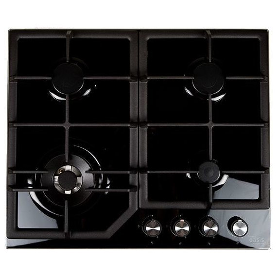 Газовая варочная поверхность Oasis P-GBT (чёрное стекло) - фото 2
