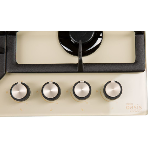 Газовая варочная поверхность Oasis P-GI (бежевое стекло) - фото 2