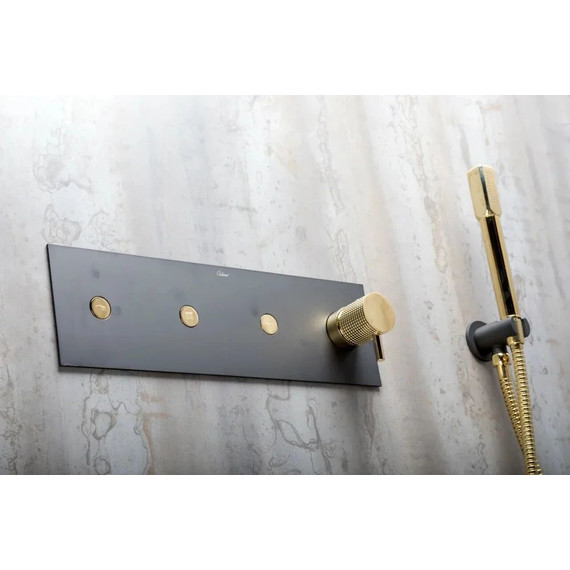 Душевая система для душа Boheme Fusion 130-BG, чёрный/золото, Цвет производителя: чёрный, золото - фото 2