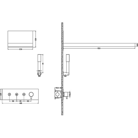 Душевая система для душа Boheme Fusion 130-B, чёрный матовый, Цвет производителя: чёрный матовый - фото 9