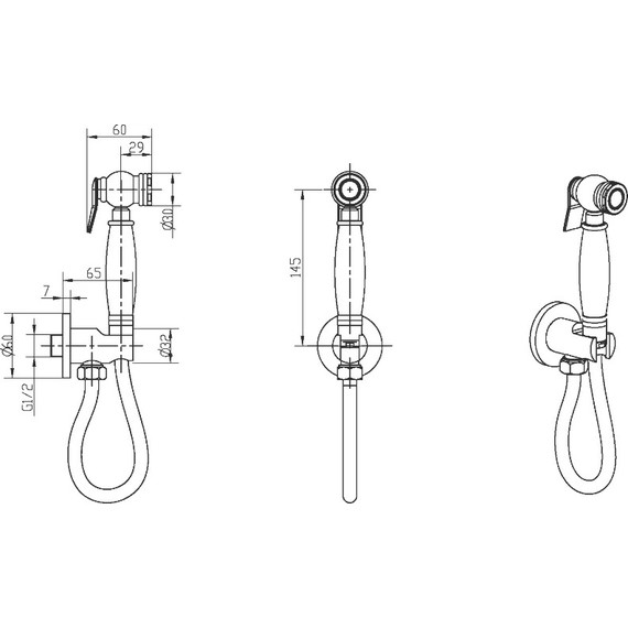 Гигиенический душ Boheme Medici 404, бронза - фото 2