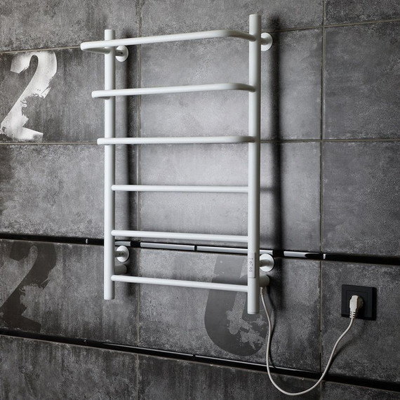 Полотенцесушитель электрический Тругор Пэк сп 19 П6 500х800 мм (возможность скрытого подключения) 00-00045103, белый - фото 4
