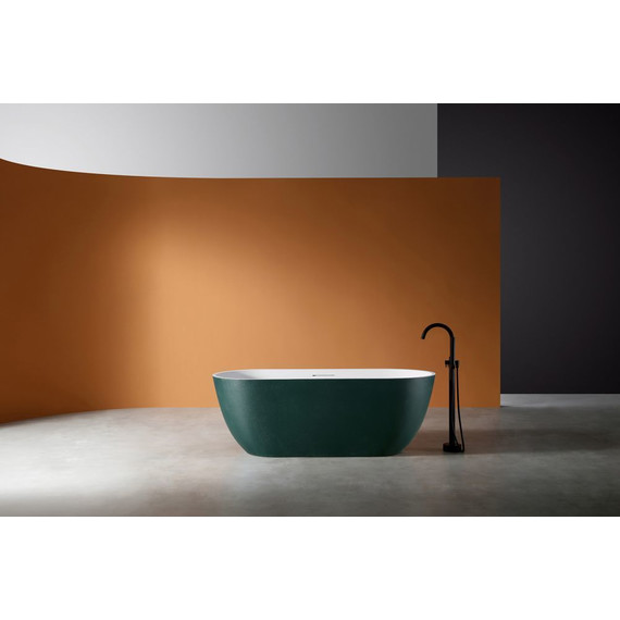Ванна отдельностоящая Abber Frankfurt 170x75 см AM9941MBG, темно-зеленый матовый - фото 2