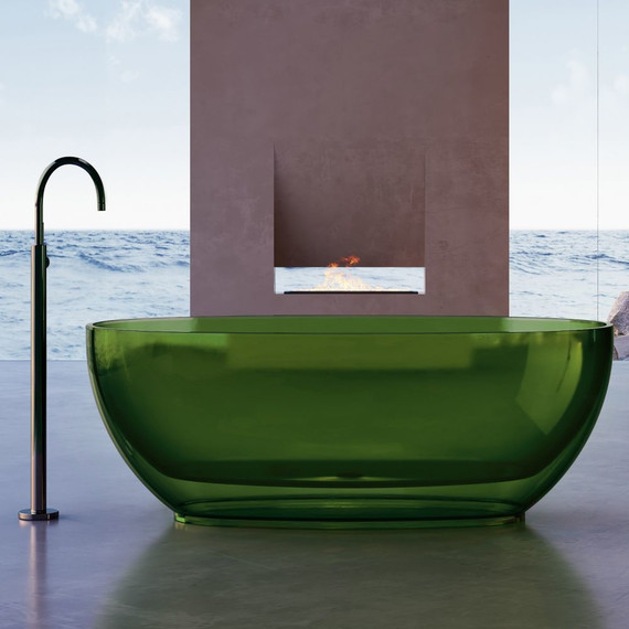 Ванна прозрачная Abber Kristall 170x75 см AT9703Emerald, зеленый - фото 