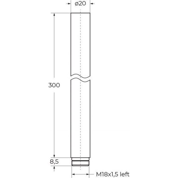 Удлинитель для душевых стоек Cezares ECO-EXT30-01 - фото 2