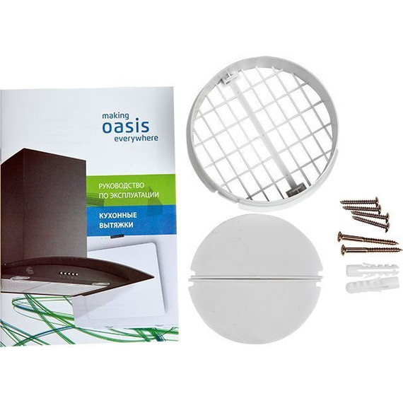 Вытяжка Oasis UV-60WG (F) (белое стекло) - фото 9