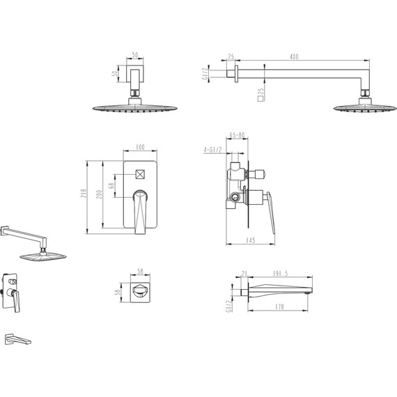 Душевая система для ванны Boheme Venturo 374-2, chrome - фото 2