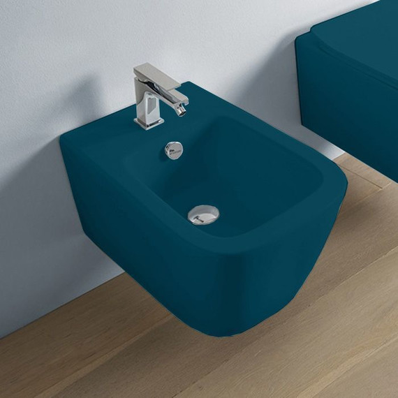 Биде подвесное ArtCeram A16 ASB001 42 00, petrolio - фото 2