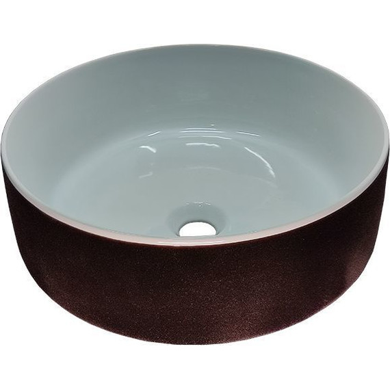 Раковина-чаша ArtCeram Cognac 42 см COL001 01 65 bianco/testa di moro - фото 