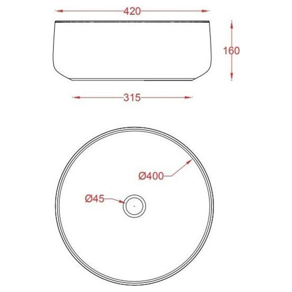 Раковина-чаша ArtCeram Cognac 42 см COL001 46 00, onyx - фото 2