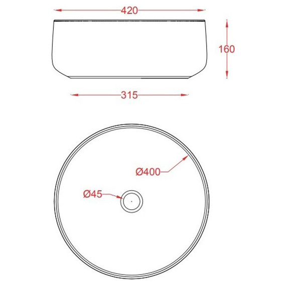 Раковина-чаша ArtCeram Cognac 42 см COL001 96 00, cloud - фото 2