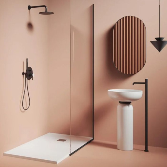 Раковина с пьедесталом ArtCeram Jolie 50 см JOL001 05 00, белый матовый/чёрный - фото 2