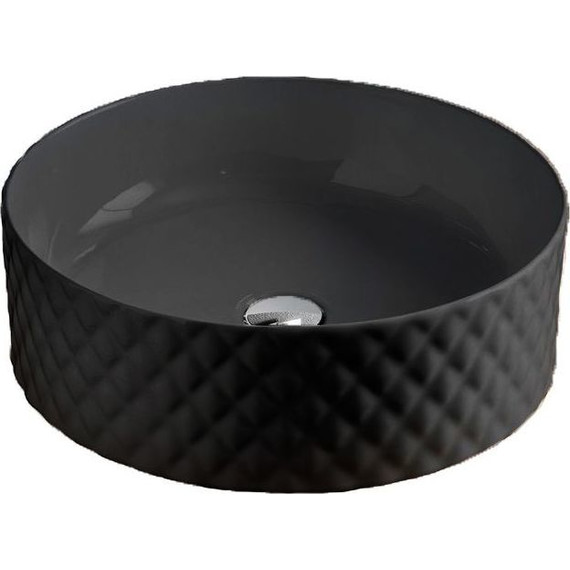 Раковина-чаша ArtCeram Rombo 45 см OSL009 17 00, чёрный матовый - фото 