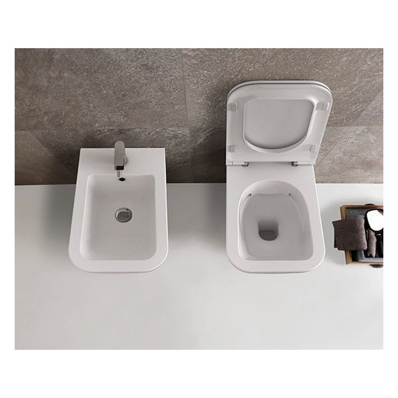 Унитаз подвесной безободковый Globo Stone STS05.BO, белый матовый, Цвет производителя: белый матовый - фото 2