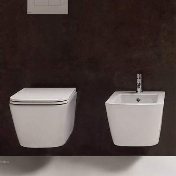 Унитаз подвесной безободковый Globo Stone STS05.BO, белый матовый, Цвет производителя: белый матовый - фото 3