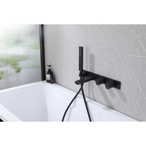 Смеситель для ванны Abber Rund AF8730B, черный матовый, Цвет производителя: чёрный матовый - фото 3