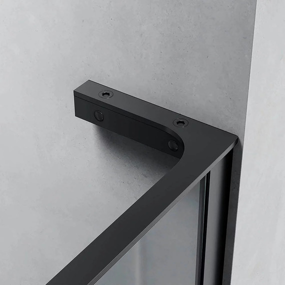 Душевая перегородка Veconi Korato 100 см KR77B-100-01-C8 (стекло 8 мм), черный/прозрачное - фото 3