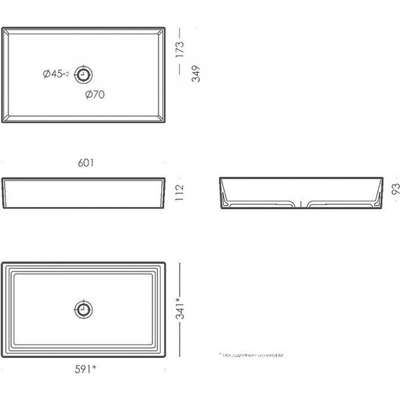Раковина-чаша Sanita Luxe Novel Slim 60 WB.CT/Novel/60-N.Slim/WHT.G/S1 - фото 6