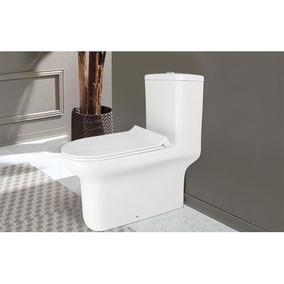 Унитаз-моноблок безободковый Creo Ceramique One ON0103 с крышкой микролифт - фото, картинка 13 Унитаз-моноблок безободковый Creo Ceramique One ON0103 с крышкой микролифт - фото 13