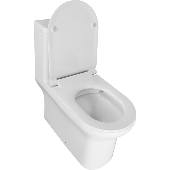 Унитаз-моноблок безободковый Creo Ceramique One ON0103 с крышкой микролифт - фото, картинка 2 Унитаз-моноблок безободковый Creo Ceramique One ON0103 с крышкой микролифт - фото 2