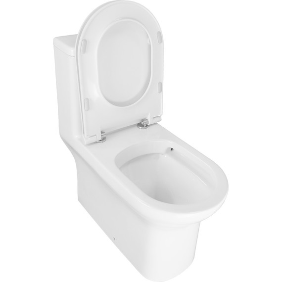 Унитаз-моноблок безободковый Creo Ceramique One ON0103 с крышкой микролифт - фото, картинка 3 Унитаз-моноблок безободковый Creo Ceramique One ON0103 с крышкой микролифт - фото 3