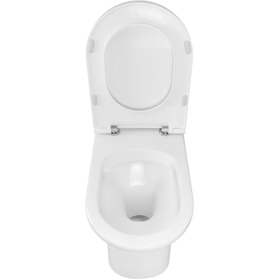 Унитаз-моноблок безободковый Creo Ceramique One ON0103 с крышкой микролифт - фото, картинка 4 Унитаз-моноблок безободковый Creo Ceramique One ON0103 с крышкой микролифт - фото 4