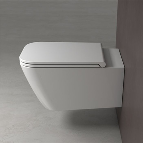 Унитаз подвесной безободковый Globo Stone STS06.BI - фото 2