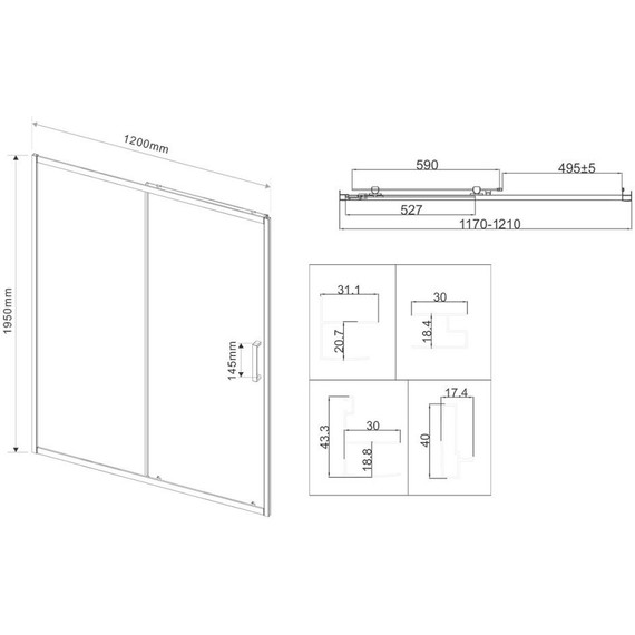 Душевая дверь Vincea City 120 см VDS-5CT120CL, хром/прозрачное - фото, картинка 5 Душевая дверь Vincea City 120 см VDS-5CT120CL, хром/прозрачное - фото 5