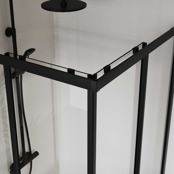 Душевое ограждение Vincea City 100x80 см VSS-5CT8010CLB, черный/прозрачное - фото 4