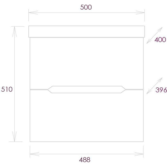 Тумба подвесная с раковиной Onika Айленд 50 см 105021 (раковина Фостер 50) - фото 9