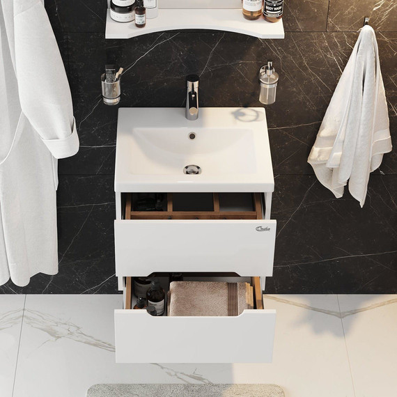 Тумба подвесная с раковиной Onika Айленд 50 см 105021 (раковина Como 50) - фото 7