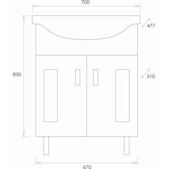 Тумба напольная с раковиной Onika Кристалл 70 см 107024 - фото, картинка 11 Тумба напольная с раковиной Onika Кристалл 70 см 107024 - фото 11
