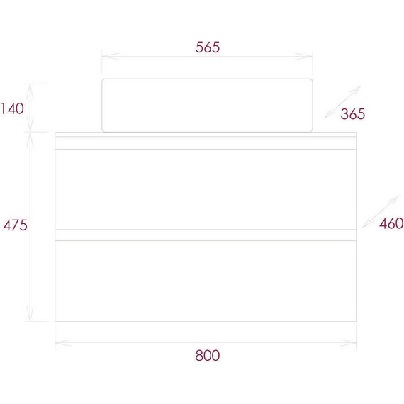 Тумба подвесная с раковиной Onika Алеста 80 см 108054, белая/камень светлый - фото 9