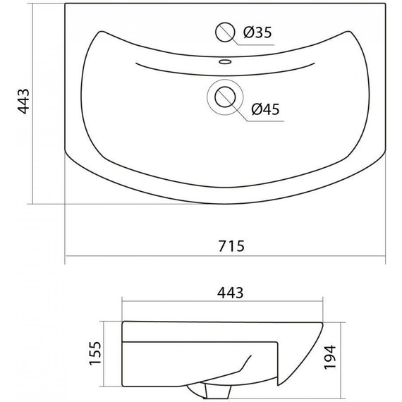Тумба напольная с раковиной Onika Балтика 70 см 107028 (с корзиной) - фото, картинка 6 Тумба напольная с раковиной Onika Балтика 70 см 107028 (с корзиной) - фото 6