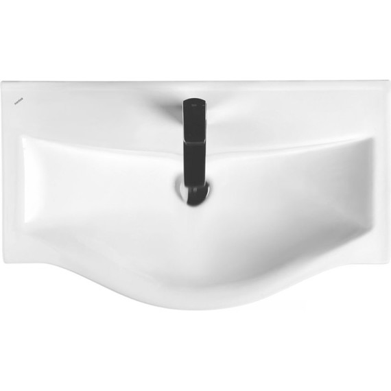 Тумба подвесная с раковиной Onika Девис 80 см 108048, бетон чикаго - фото 9