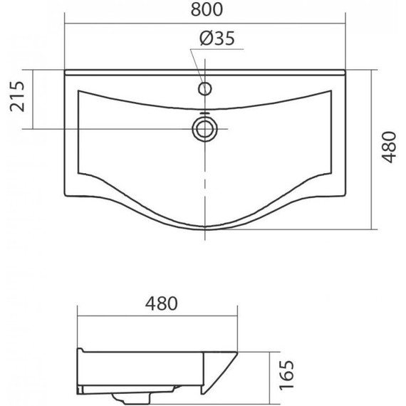 Тумба подвесная с раковиной Onika Девис 80 см 108048, бетон чикаго - фото 10